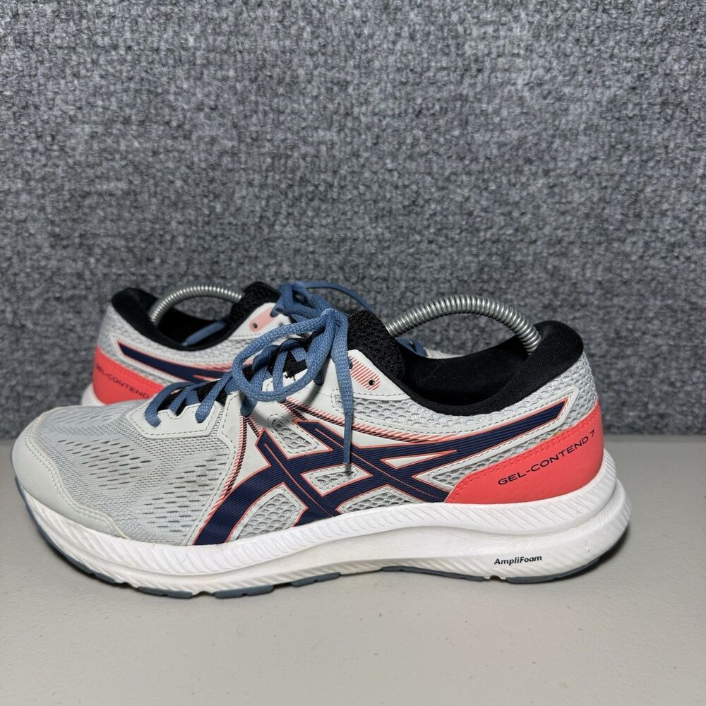 ASICS Gel-Contend 7 Shoes Cushioned Running Sneakers Gray Men’s Size 10 1011B040 - Picture 2 of 8